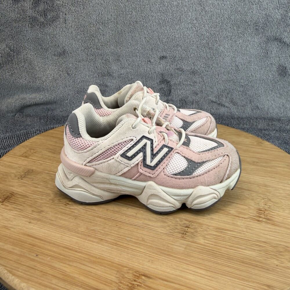 New Balance 9060 Shoes Girls Size 7.5 Pink Suede Athletic Sneakers IV9060EA